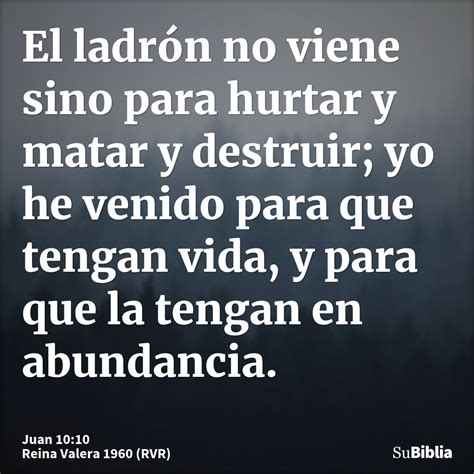 Juan 10:10 - Biblia