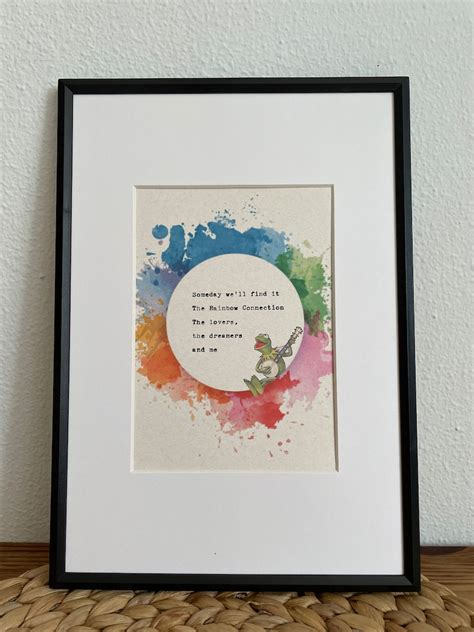 PRINT Kermit Rainbow Connection Song Lyrics the Muppet Movie - Etsy