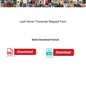 Fillable Online Lock Haven Transcript Request Form Lock Haven