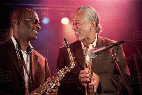 Musicians Playing In Jazz Band On Stage Stock Photo Dissolve