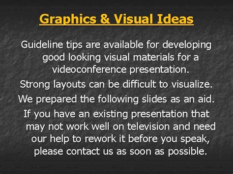 graphics visual ideas guideline tips