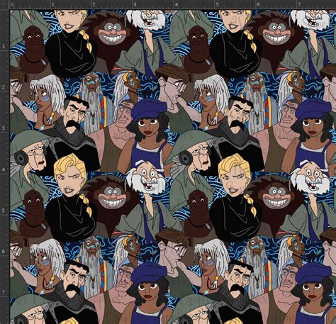 Atlantis Characters Collage Print-Vinyl-1470