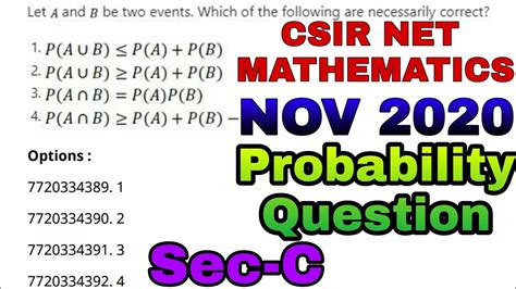 Csir Net Mathematics 2020 Solution Csir Net Mathematics 2020