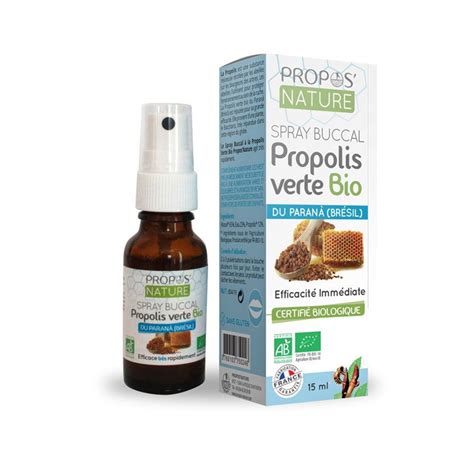 Propos Nature Spray Buccal Propolis Verte Bio Efficace Tr S Rapidement