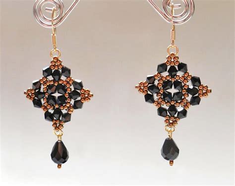 Free Pattern For Beautiful Beaded Earrings Mia Beads Magic