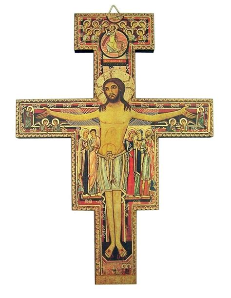 Saint Francis Of Assisi San Damiano Wooden Wall Cross 8 Inch