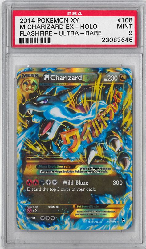 Pokemon Xy Flashfire Single M Charizard Ex 108106 Psa 9 23083646