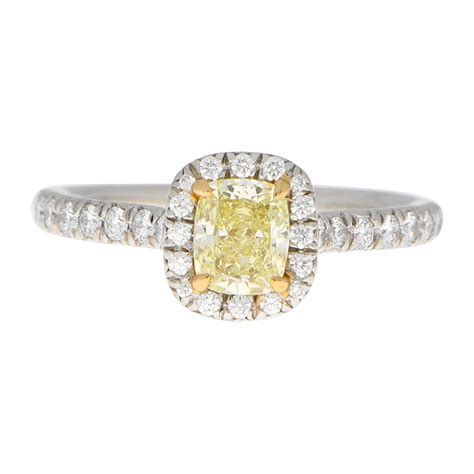 Tiffany And Co Carat Fancy Vivid Yellow Diamond Soleste Ring At