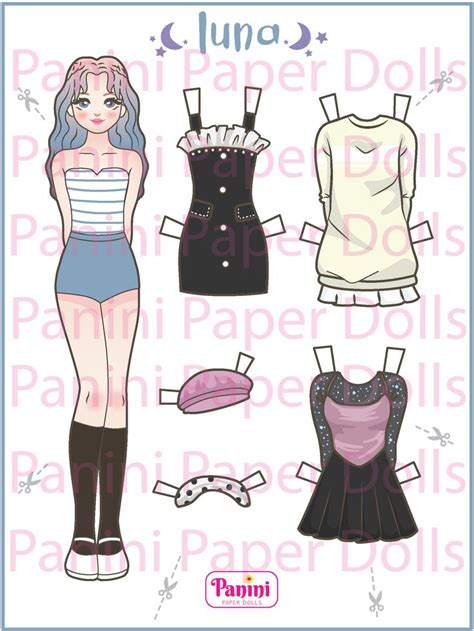 Printable Paper Doll Dress up Girls Korean Paper Doll Kpop Doll Inspired Kids Toys Instant ...