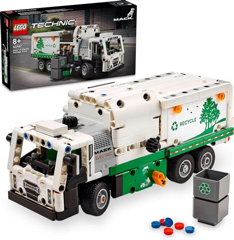 Lego Technic Mack Lr Electric Garbage Truck Rubbish Car Model For