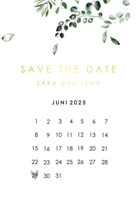 Save The Date Karte Auf Holz Mit Aquarell Zweigen