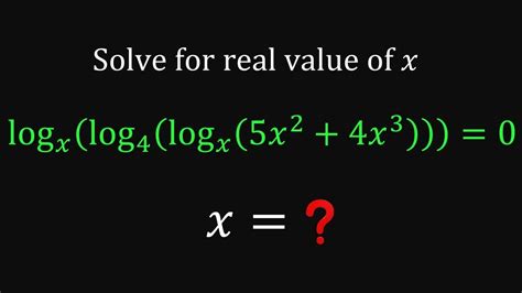 Logarithmic Equation Give It A Try Youtube