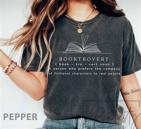 Comfort Colorsbooktrovert T Shirt Book Lover T Shirt Etsy