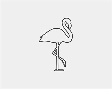 Flamingo Outline Vector Silhouette 11542496 Vector Art At Vecteezy