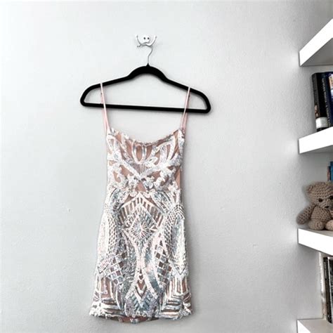 Lucy In The Sky Dresses Lucy In The Sky Starstruck Strappy Dress In Nude Iridescence Size Xs