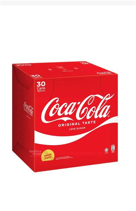 X Ml Coca Cola Original Taste Less Sugar Food Drinks