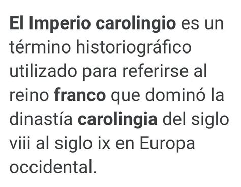 Resumen De El Imperio Carolingio Y Los Francos Brainly Lat