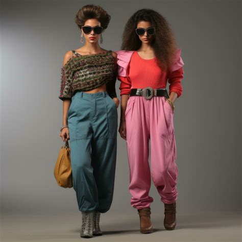 Girls in 80s fashion clothes 31711116 Stock Photo at Vecteezy