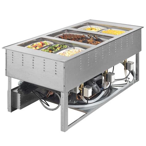 Vollrath FC 6HC 02208 Two Well Modular Drop In Hot Cold Food Well With Manual Manifold Drain