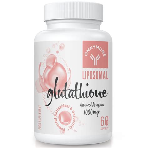 Liposomal Glutathione Supplement 1000mg Reduced Glutathione Softgels