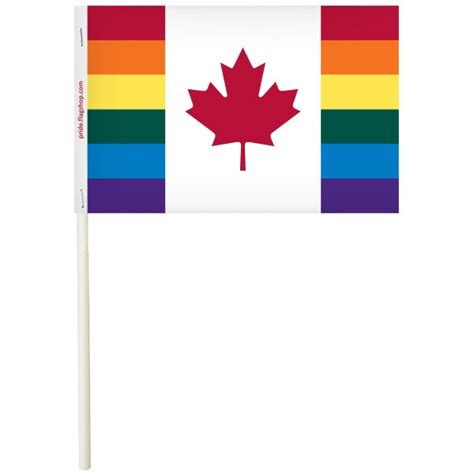 Canada Pride Paper Stick Flags Canada Pride Paper Flags