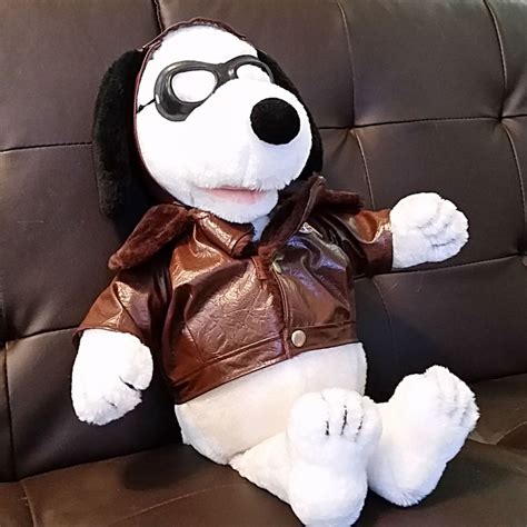 Flying Ace Talking Snoopy Plush Vintage Worlds Of Wonder Pilot Tape