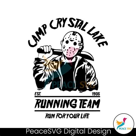 Jason Vorhees Camp Crystal Lake 1935 Svg Graphic File Peacesvg