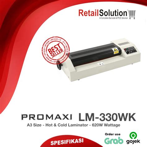 MESIN Hot Cold A3 Laminating Machine Promaxi LM330WK LM 330WK Laminator Shopee Malaysia
