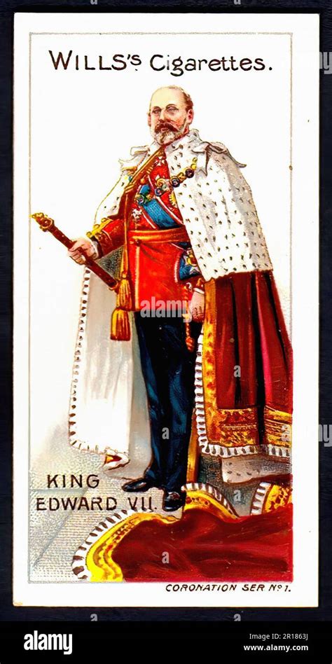 King Edward VII Vintage Cigarette Card 01 Stock Photo Alamy