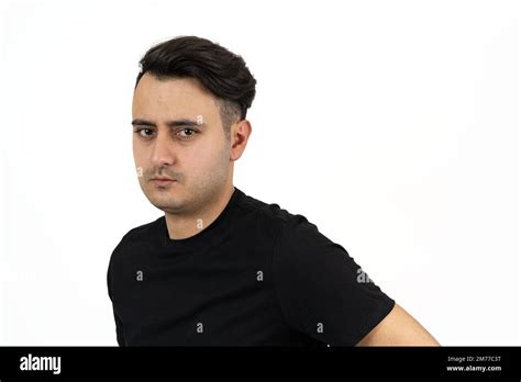 Portrait Of A Brown Skinned Man With Silky Well Groomed Black Hair On