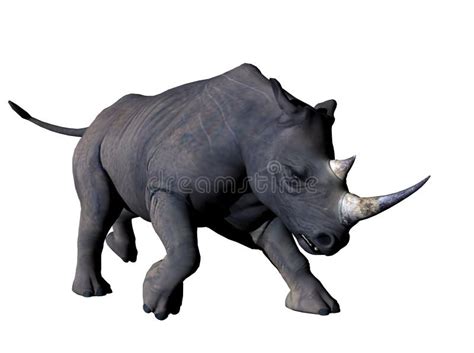 Charging Rhino Stock Illustration Illustration Of Digital 2105714