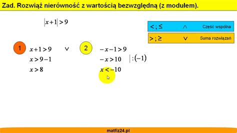 Rozwiąż nierówność z wartością bezwzględną Zadanie Matfiz24 pl