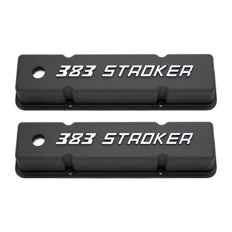 Sbc Cast Aluminum Valve Covers W 383 Stroker Logo Racing Power Company