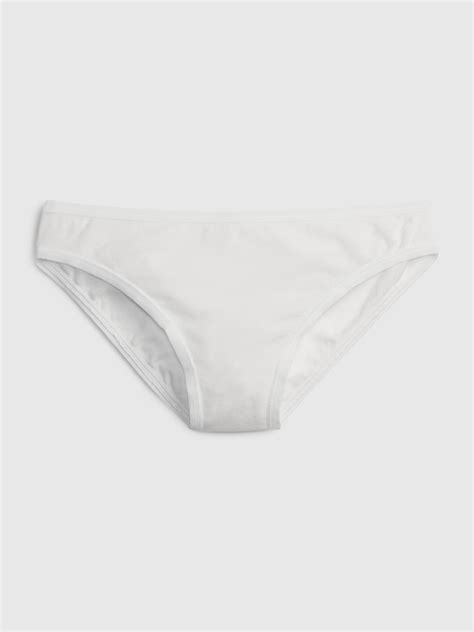 Kadin Beyaz Organik Pamuklu Stre Bikini K Lot Gap