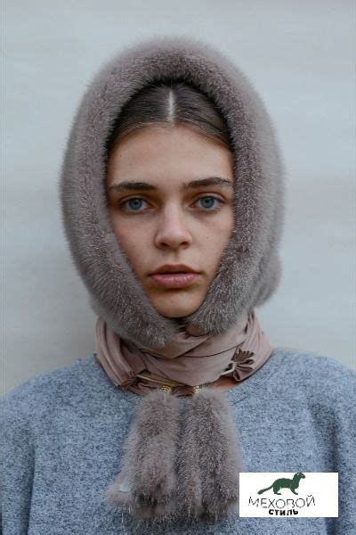 Женский зимний меховой норковый платок ракушка | Норковый мех, Меховые ...