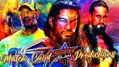 Wwe Summerslam 2021 Match Card Predictions Youtube