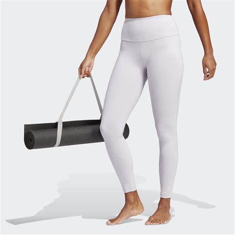 adidas بنطال Yoga Essentials High Waisted أرجواني