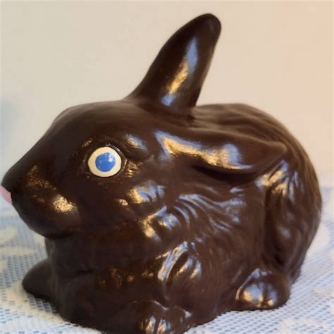 Ceramic Chocolate Bunny Etsy