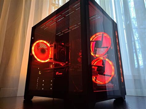 Корпус ПК Ginzzu V300 mATX кубик, закаленное стекло, RGB подсветка | Pepper