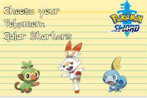 Choose Your Pokemon Galar Starters Gblgg