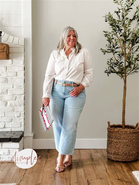 How To Style Plus Size Cropped Wide Leg Jeans Six Ways Dimplesonmywhat