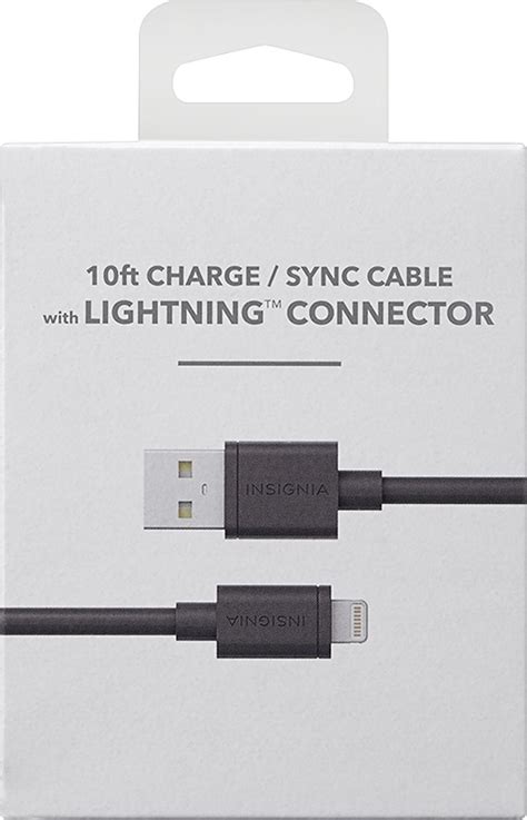 Best Buy Insignia™ Apple Mfi Certified 6 Usb To Apple® Lightning Charge And Sync Cable Black