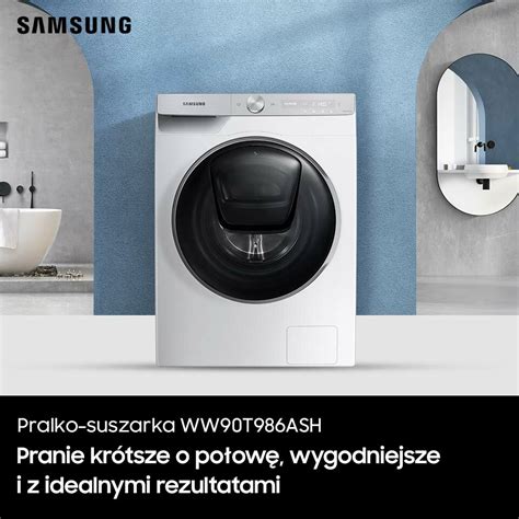 Pralka SAMSUNG WW90T986ASH + Suszarka SAMSUNG DV90T8240SH + Łącznik ...