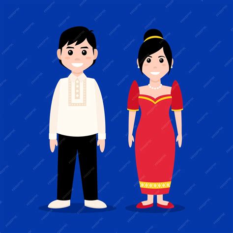 Philippines Male And Female In Traditional Costume Philippines People