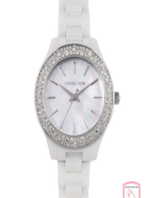 Buy Michael Kors Women White Mother Of Pearl Dial Liliane Analogue Watch Mk4649 Watches For