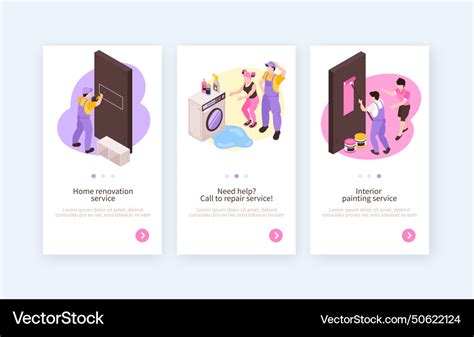 Repair Service Vertical Banners Royalty Free Vector Image