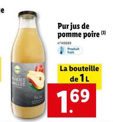 Promo Pur Jus De Pomme Poire Solevita Chez Lidl Icatalogue Fr