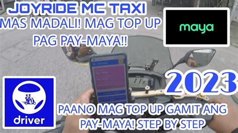 Joyride Mc Taxi Paano Mag Top Up Kay Joyride Driver App Gamit Ang Pay