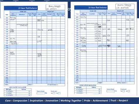 Fluid Balance Charts Amanda Thompson Learning Development Lead