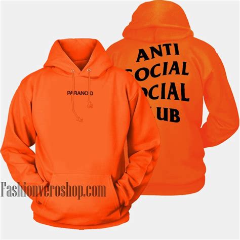 Anti Social Social Club Undefeated Paranoid HOODIE Unisex Adult Clothing